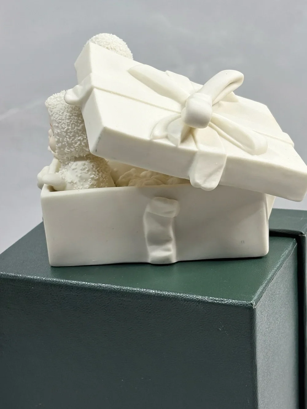 Department 56 Snowbabies Winter Surprise Ivory and Gold Ornament